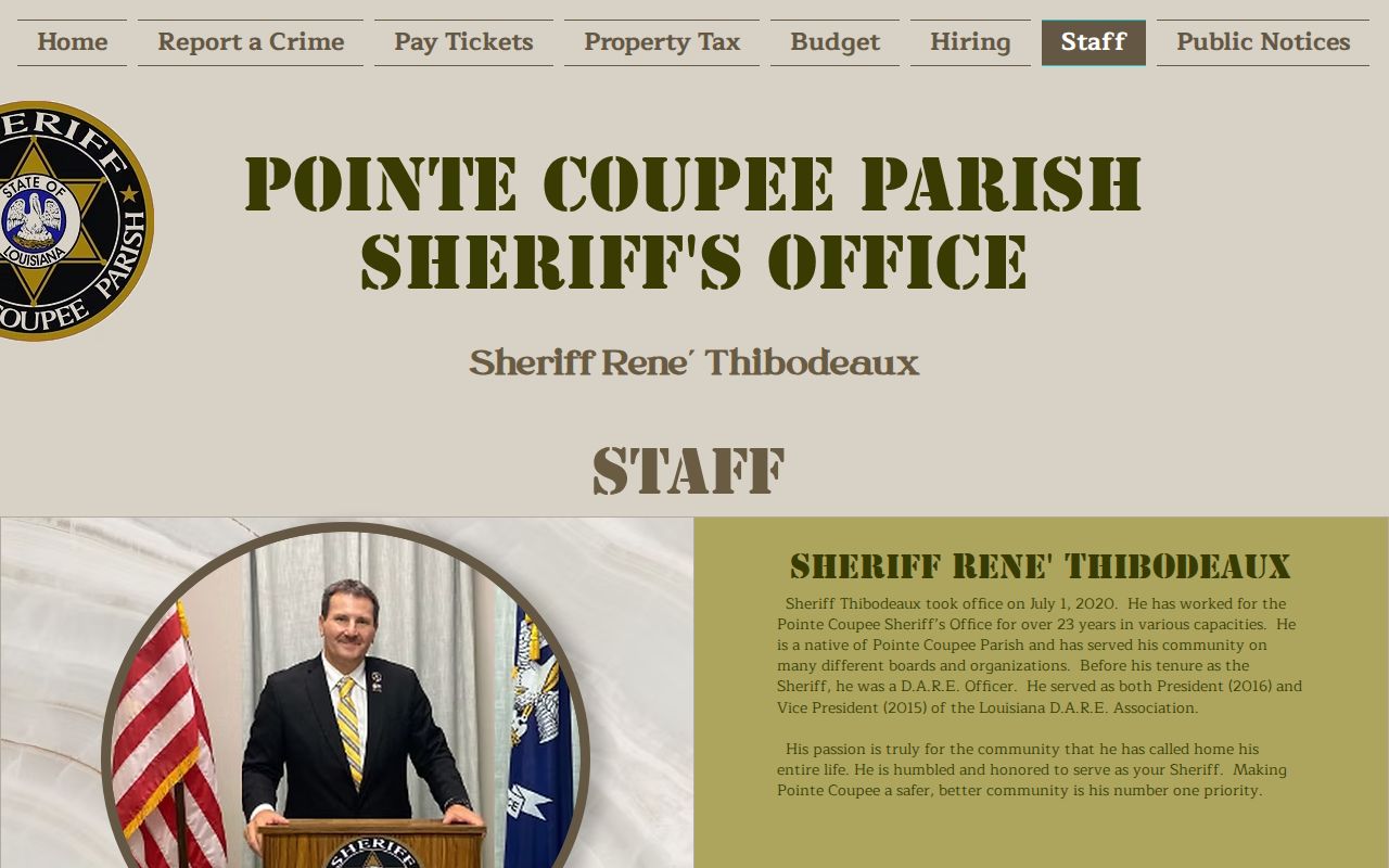 Pointe Coupee Parish Detention Center administration and release contact information