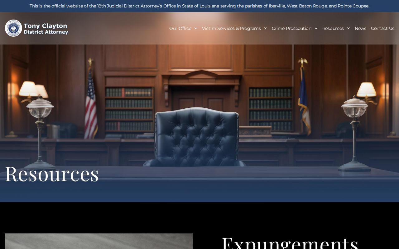 Pointe Coupee Parish released inmate mugshot local expungement guidance