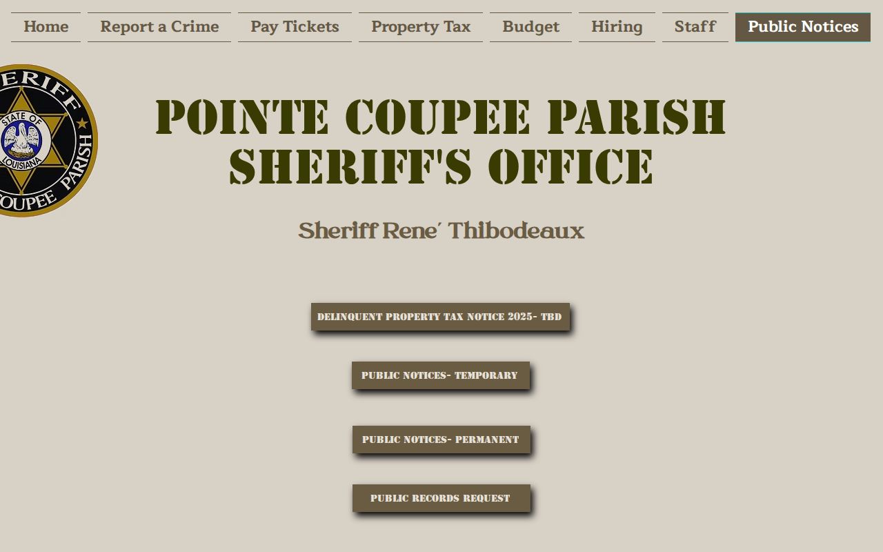 Pointe Coupee Parish released inmate mugshot sheriff records request source